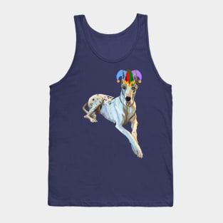 Court Jester Harlequin Great Dane Dog Tank Top